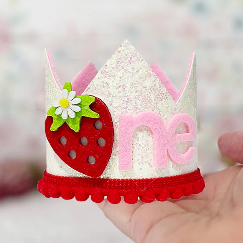 Baby Food Year Old - Cappello di Compleanno Rosa a Forma